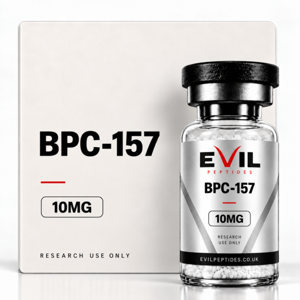 BPC-157 research peptide vial by Evil Peptides