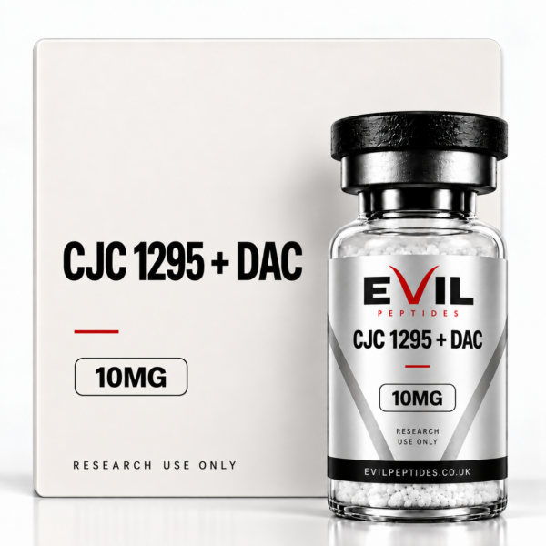 CJC 1295 + DAC research peptide vial by Evil Peptides