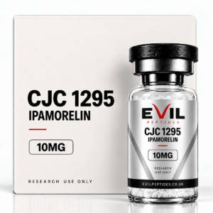 CJC 1295 + Ipamorelin research peptide vial by Evil Peptides