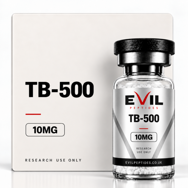 TB-500 research peptide vial by Evil Peptides
